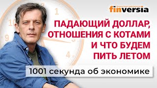 Падающий доллар, отношения с котами и что будем пить летом. Экономика за 1001 секунду