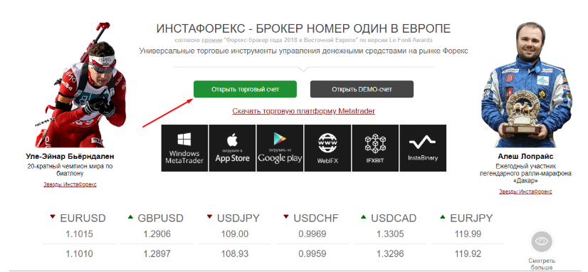 instaforex platform